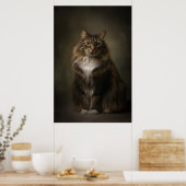 Poster Portrait de chat élégant en studio (Cuisine)