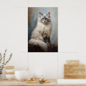 Poster Portrait de chat Ragdoll (Cuisine)