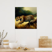 Poster Portrait de chat sauvage Leopard (Cuisine)