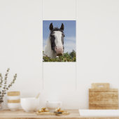 Poster Portrait de cheval Clydesdale (Cuisine)