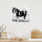 Poster Portrait de Cheval de Cob Tzigane (Cuisine)