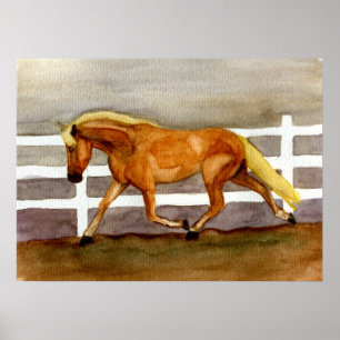 Poster Portrait de cheval de Haflinger