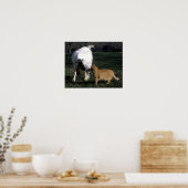 Poster Portrait De Chèvre Et Chat Boire Imprimer (Cuisine)