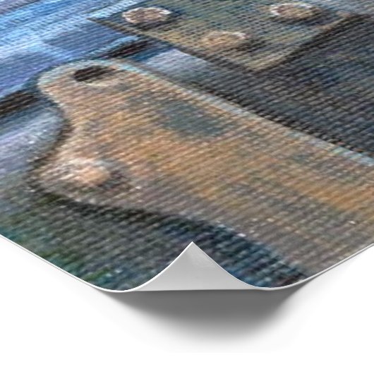 Poster Portrait de chien Airedale Terrier (Coin)