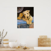 Poster Portrait de chien Airedale Terrier (Cuisine)
