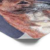 Poster Portrait de chien chantant en Nouvelle-Guinée (Coin)