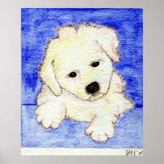 Poster Portrait de Chien Chien Chien Chien Chien Bichon F (Devant)