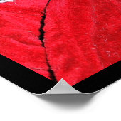 Poster Portrait de chien dans une couverture rouge (Coin)