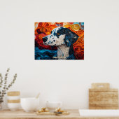 Poster Portrait de chien d'art dalmate (Cuisine)