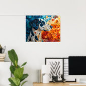 Poster Portrait de chien d'art dalmate (Bureau à domicile)