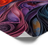 Poster Portrait de chien d'art de Queue de papier Terrier (Coin)