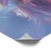 Poster Portrait de chien d'art numérique, mignon chien Ot (Coin)