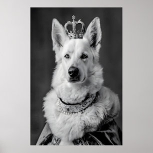 Poster Portrait de chien de berger allemand aristocratiqu