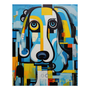 Poster Portrait de chien de caniche 001 - Sable Gabriel