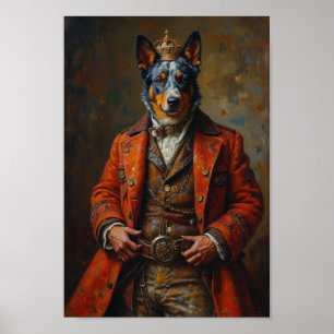 Poster Portrait de chien de troupeau australien royal