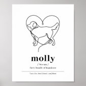 Poster Portrait de chien personnalisé Golden Retriever Li (Devant)