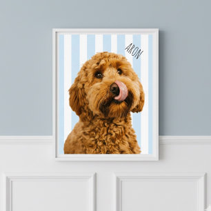 Poster Portrait de chien personnalisé Photo de compagni