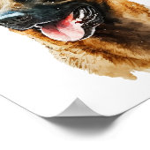 Poster Portrait de chien personnalisé, Portrait d'animal  (Coin)