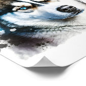 Poster Portrait de chien personnalisé, Portrait d'animal (Coin)