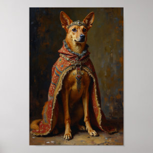 Poster Portrait de chien royal de Caroline