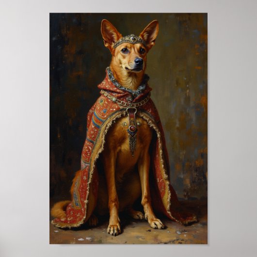 Poster Portrait de chien royal de Caroline (Devant)