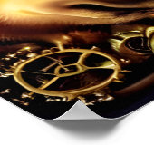 Poster Portrait de chien Steampunk (Coin)