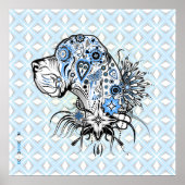 Poster Portrait de chien tatoué (Devant)