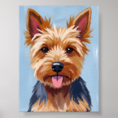 Poster Portrait de chien Yorkshire Terrier (Devant)
