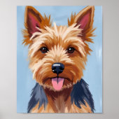 Poster Portrait de chien Yorkshire Terrier (Devant)