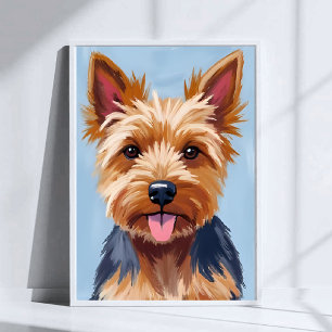 Poster Portrait de chien Yorkshire Terrier