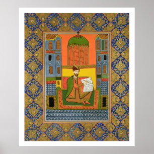 Poster Portrait de Chota Rustaveli (c.1172-c.1216) après