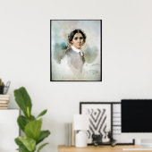 Poster Portrait de Clara Schumann 1853 (Bureau à domicile)