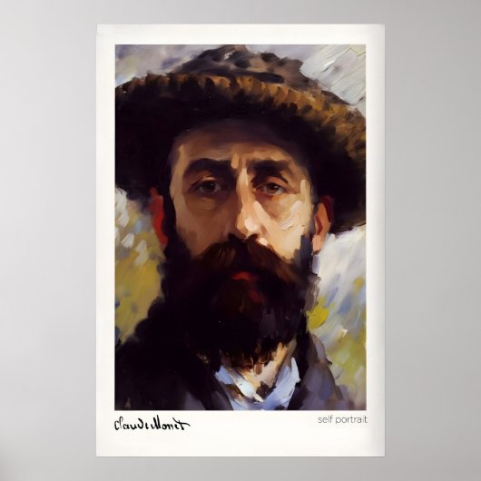 Poster Portrait de Claude Monet sur toile (Devant)