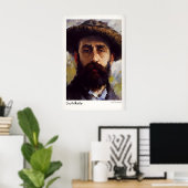 Poster Portrait de Claude Monet sur toile (Bureau à domicile)