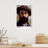 Poster Portrait de Claude Monet sur toile (Cuisine)