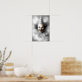 Poster Portrait de clown effrayant moderne (Cuisine)