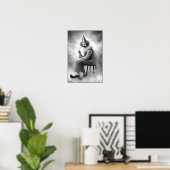Poster Portrait de clown effrayant moderne  (Bureau à domicile)