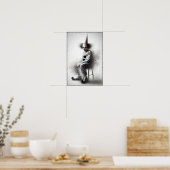 Poster Portrait de clown effrayant moderne (Cuisine)