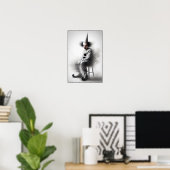 Poster Portrait de clown effrayant moderne (Bureau à domicile)