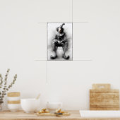 Poster Portrait de clown effrayant moderne (Cuisine)