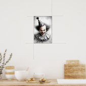 Poster Portrait de clown effrayant moderne (Cuisine)