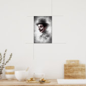 Poster Portrait de clown rétro avec chapeau (Cuisine)