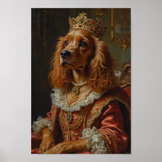 Poster Portrait de Cocker Spaniel Royal (Devant)