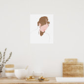 Poster Portrait de contours moderne (Cuisine)