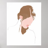 Poster Portrait de contours moderne (Devant)