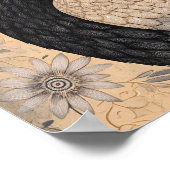 Poster Portrait de corbeau peinture Abstraite (Coin)