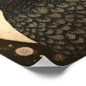 Poster Portrait de corbeau peinture Abstraite (Coin)