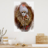 Poster Portrait de costume de carnaval, Venise (Cuisine)