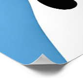 Poster Portrait de Dalmatien avec Collier Bleu (Coin)