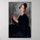 Poster Portrait de Dedie, Modigliani (Devant)